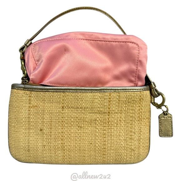 Coach Hamilton Collection Vintage Coated Straw Gold Metallic - Picture 7 of 16